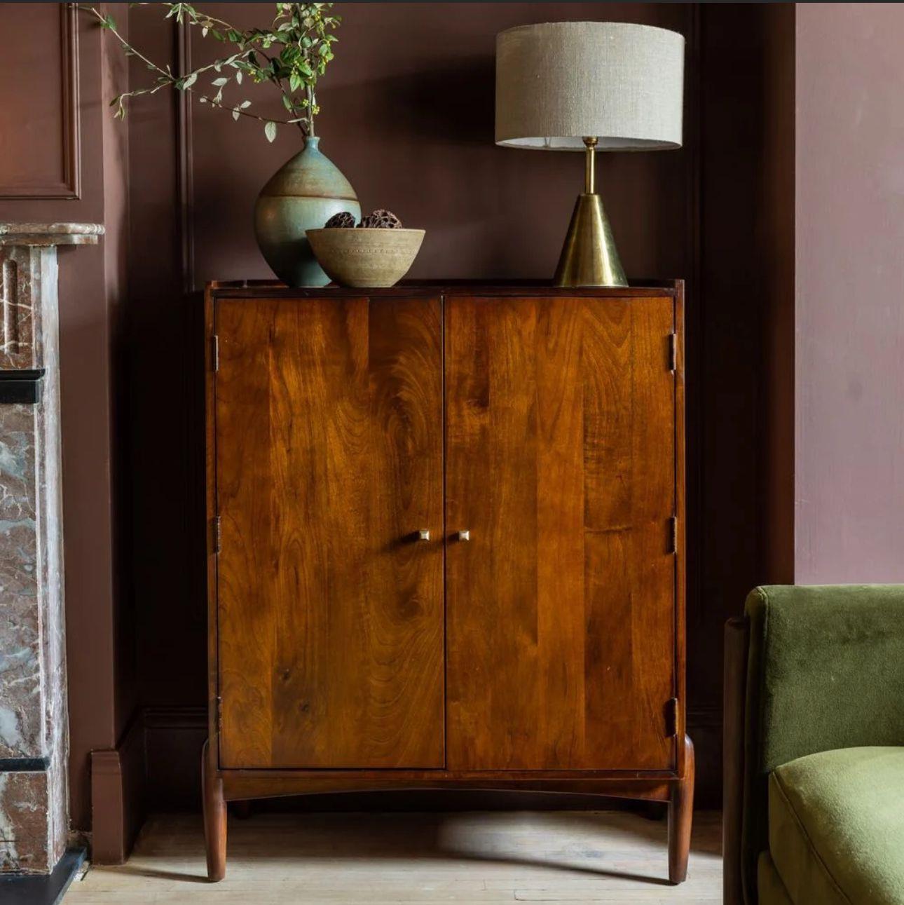 Doğal Ahşap İçki Dolabı - Soho 503