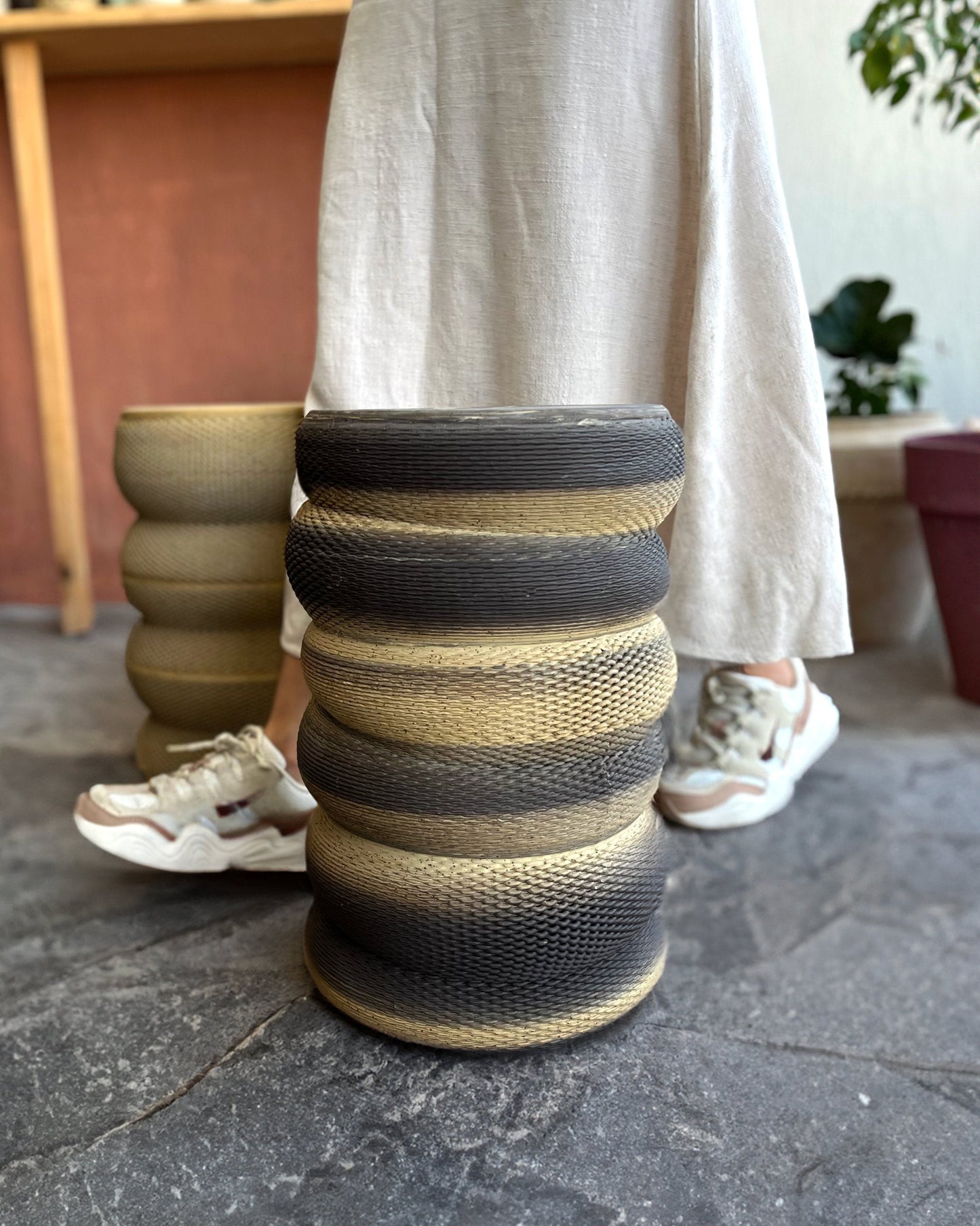 3D Seramik Yan Sehpa Tabure - Soho 484