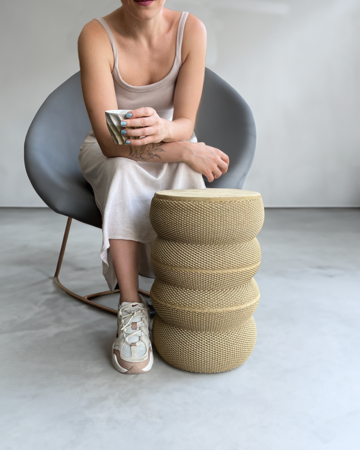 3D Seramik Yan Sehpa Tabure - Soho 485