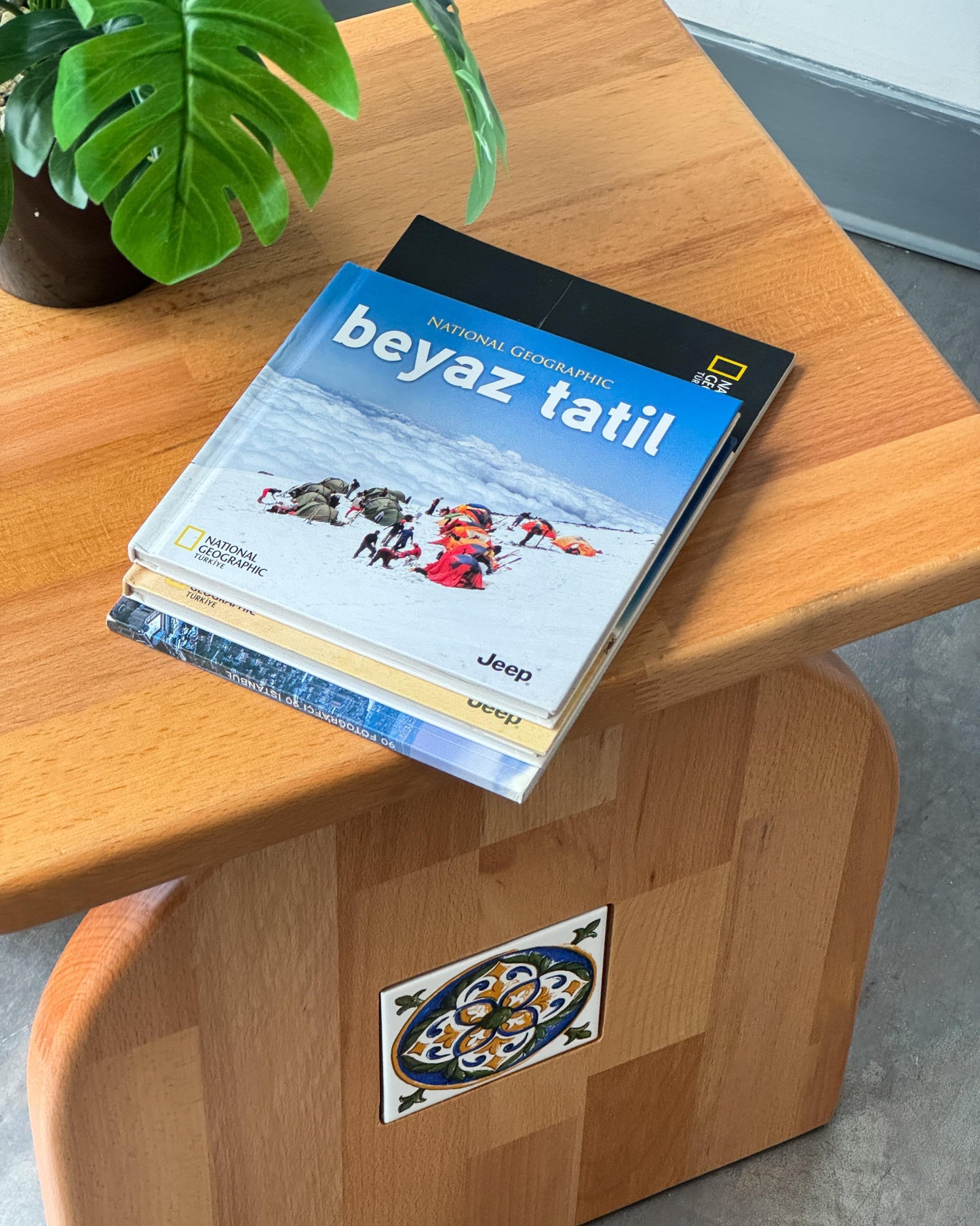 Doğal Ahşap Yan Sehpa-Tabure - Soho 515