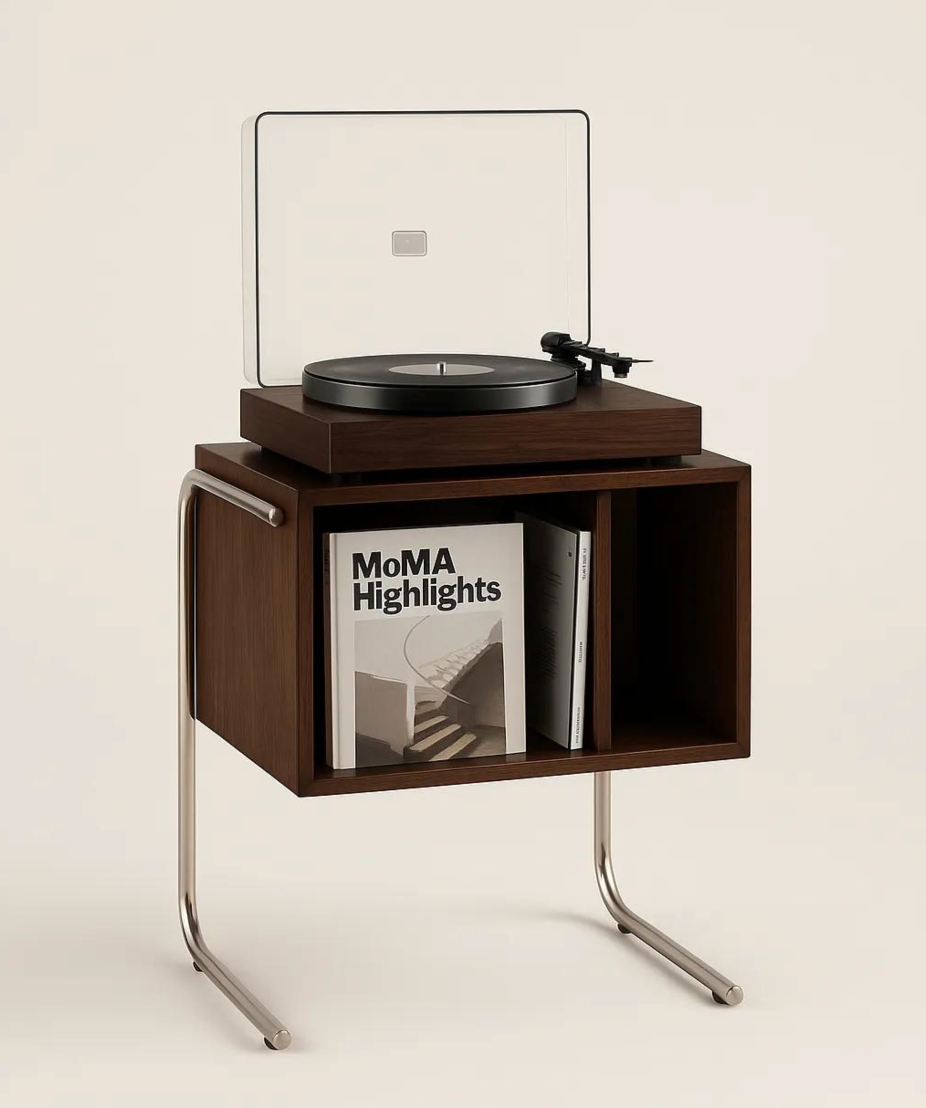 Doğal Ahşap Plak Standı / Yan Sehpa - Soho 651