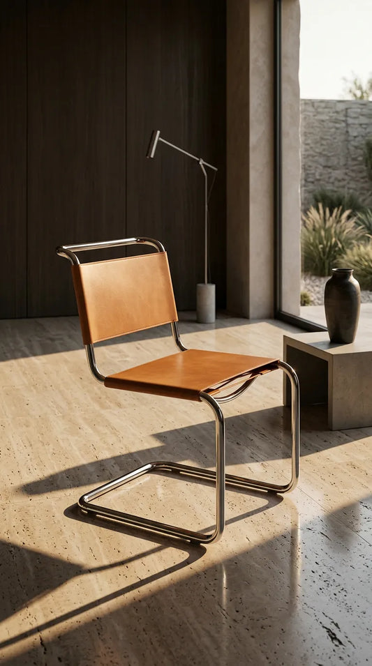 Gerçek Deri Krom Sandalye - Soho 670