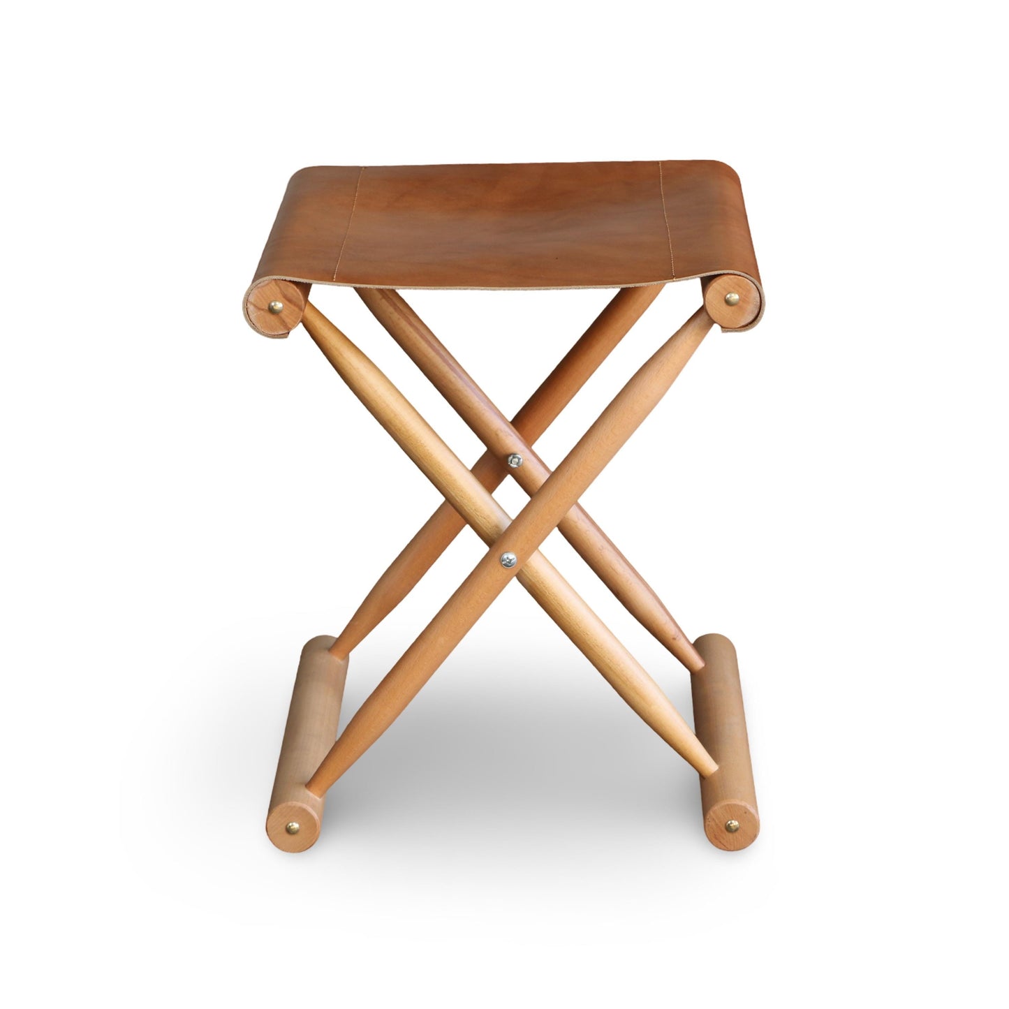 Taba Gerçek Deri Ahşap Tabure - Soho 282