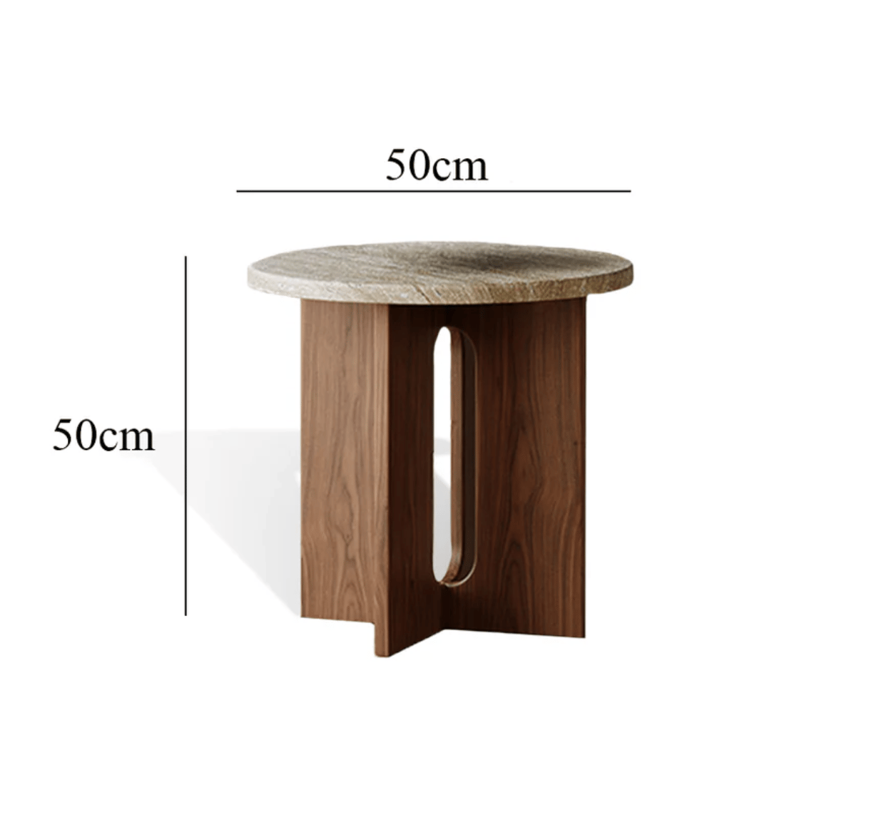 Traverten Yan Sehpa/Komodin - Soho 526