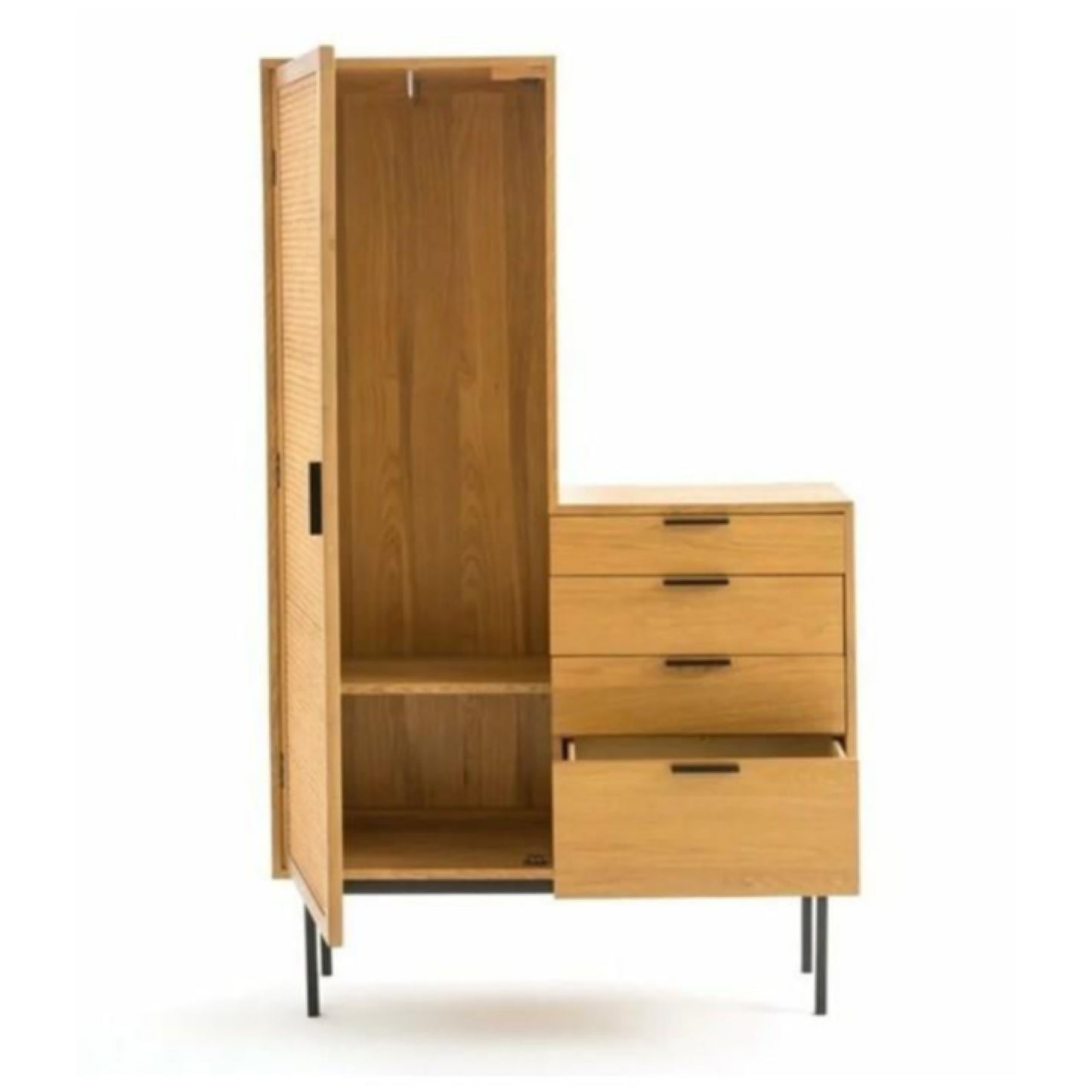 Ahşap Doğal Hazeran Dolap - Soho 196-1