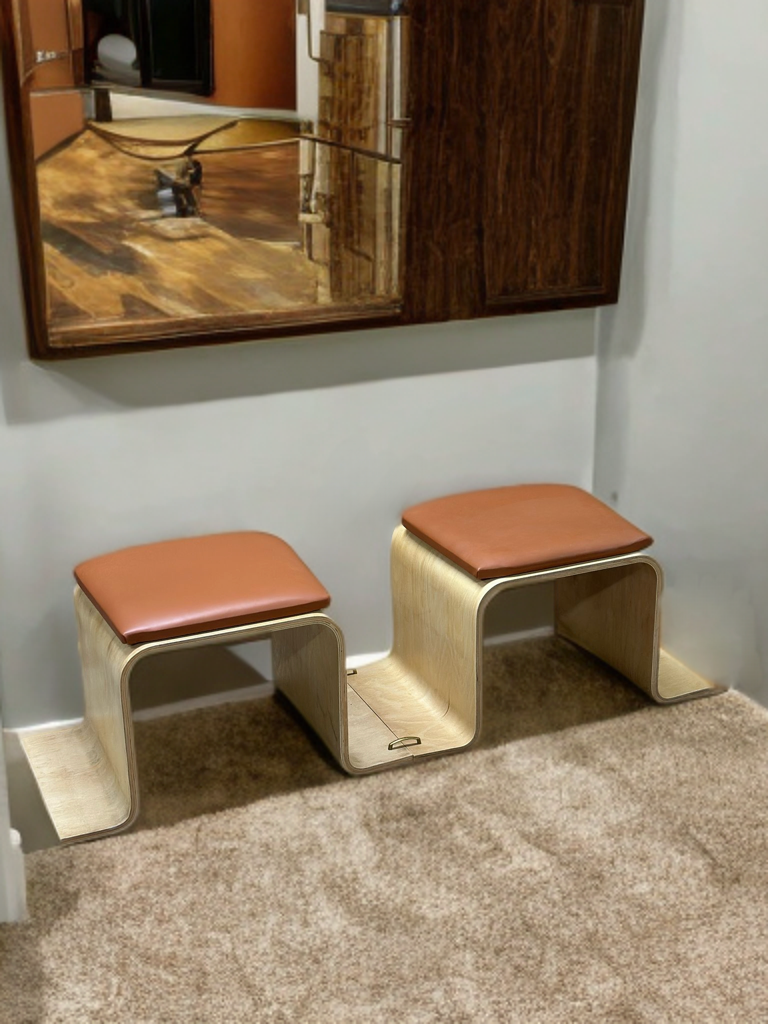 Doğal Ahşap Deri Bench - Soho 562