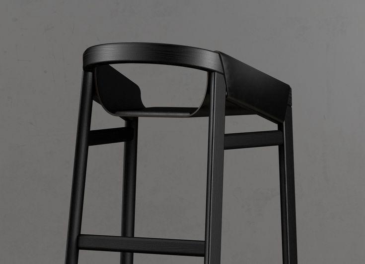 Doğal Ahşap Gerçek Deri Bar Sandalyesi Soho 551