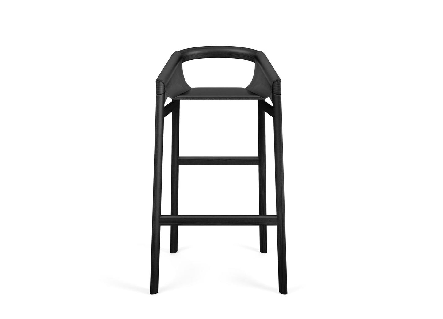 Doğal Ahşap Gerçek Deri Bar Sandalyesi Soho 551