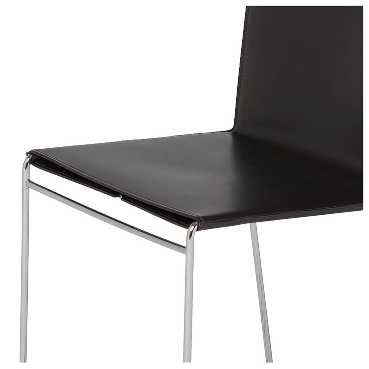 Gerçek Deri / Krom Sandalye - Soho 554