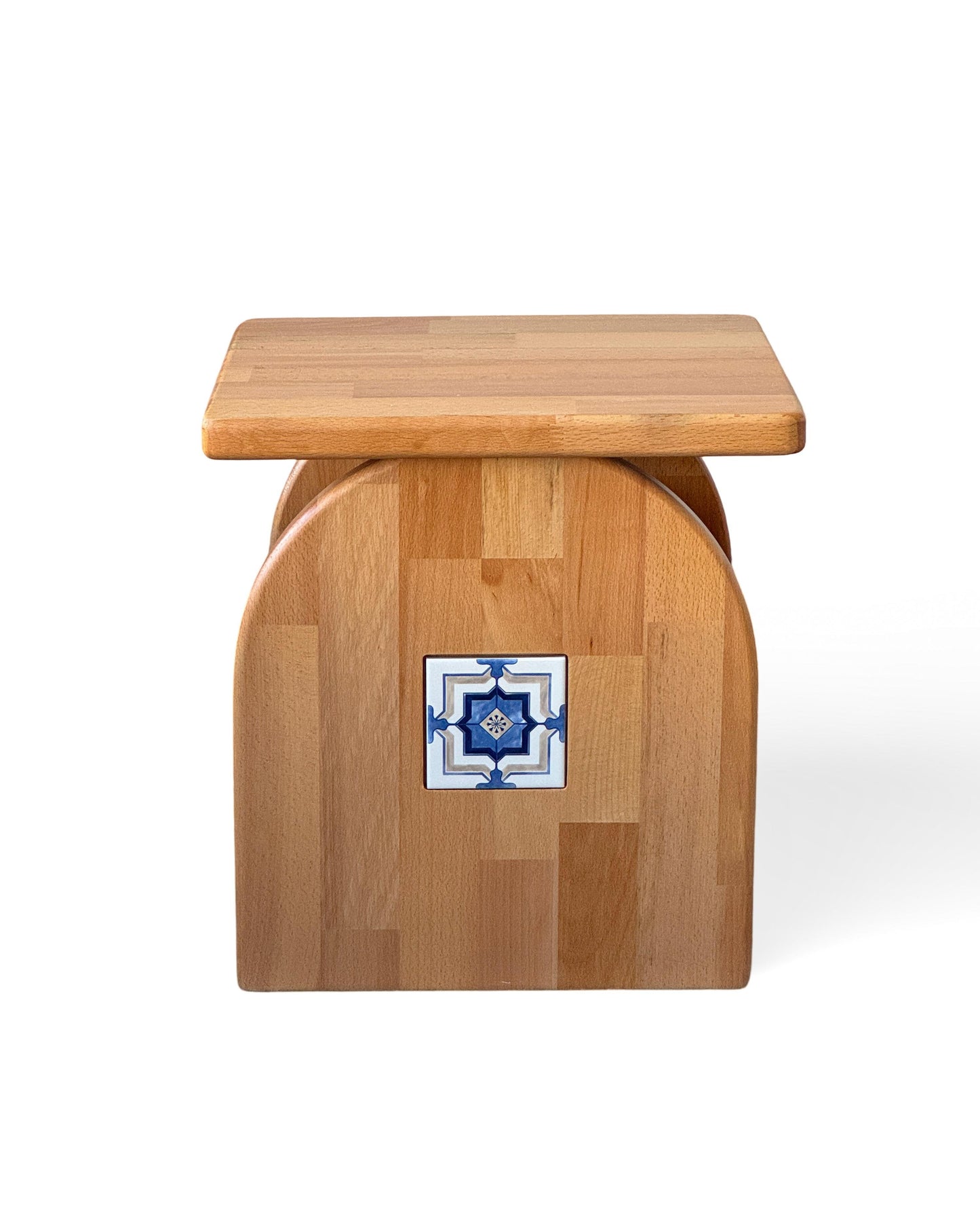 Doğal Ahşap Yan Sehpa-Tabure - Soho 515