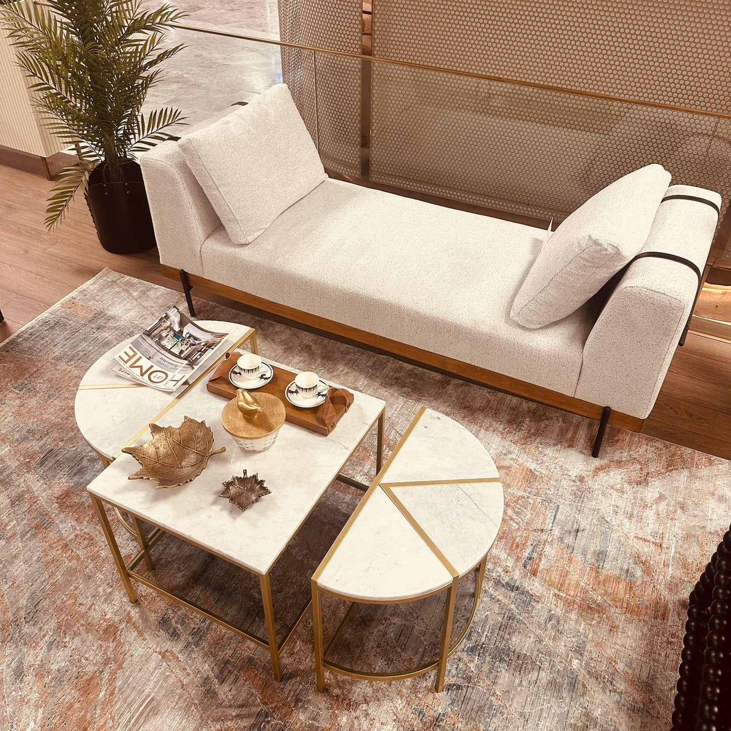 Doğal Ahşap - Keten Daybed- Soho 302