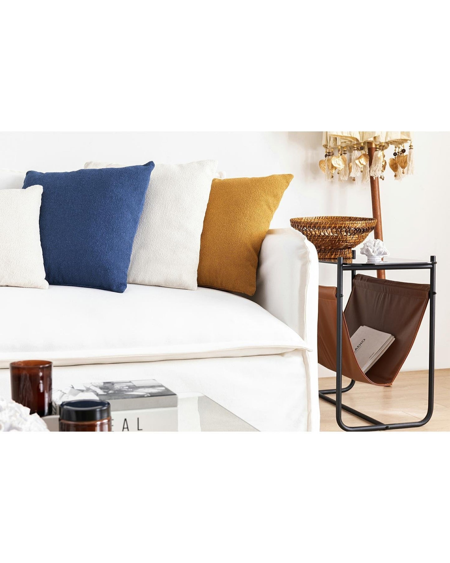 Beyaz Keten İkili Koltuk - Soho 247