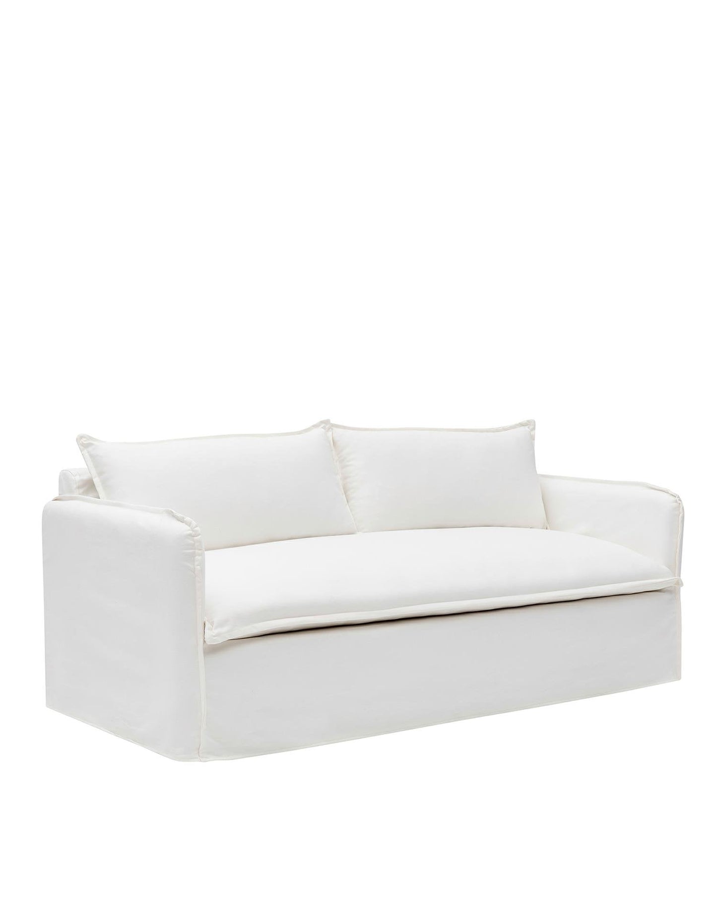 Beyaz Keten İkili Koltuk - Soho 247