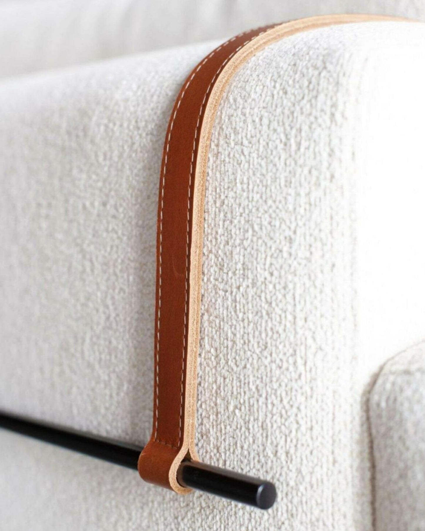 Beyaz Keten Sol Köşe Koltuk - Soho 250