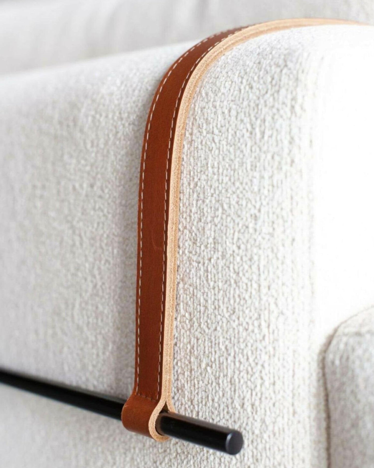 Beyaz Keten Sağ Köşe Koltuk - Soho 249