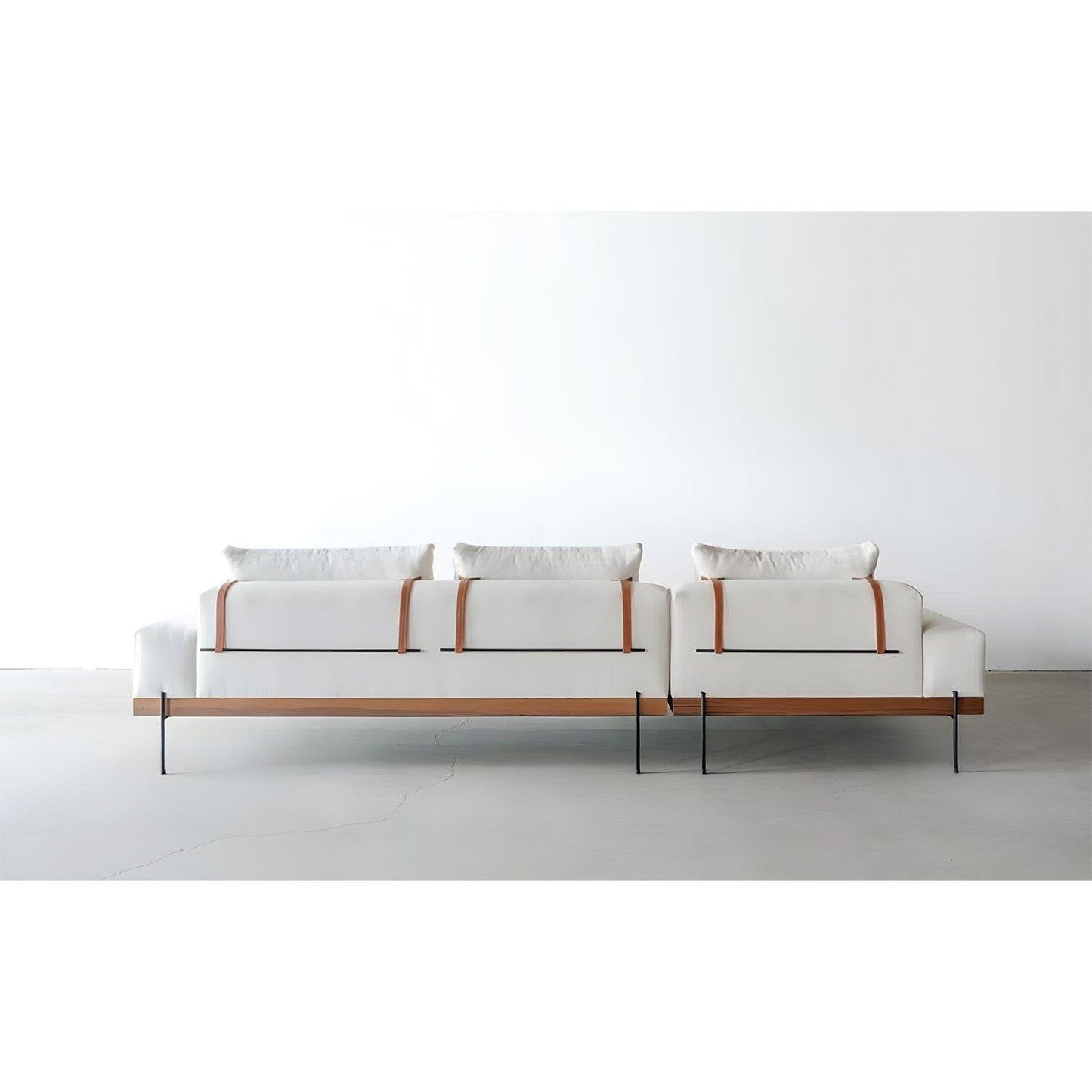 Beyaz Keten Sol Köşe Koltuk - Soho 250