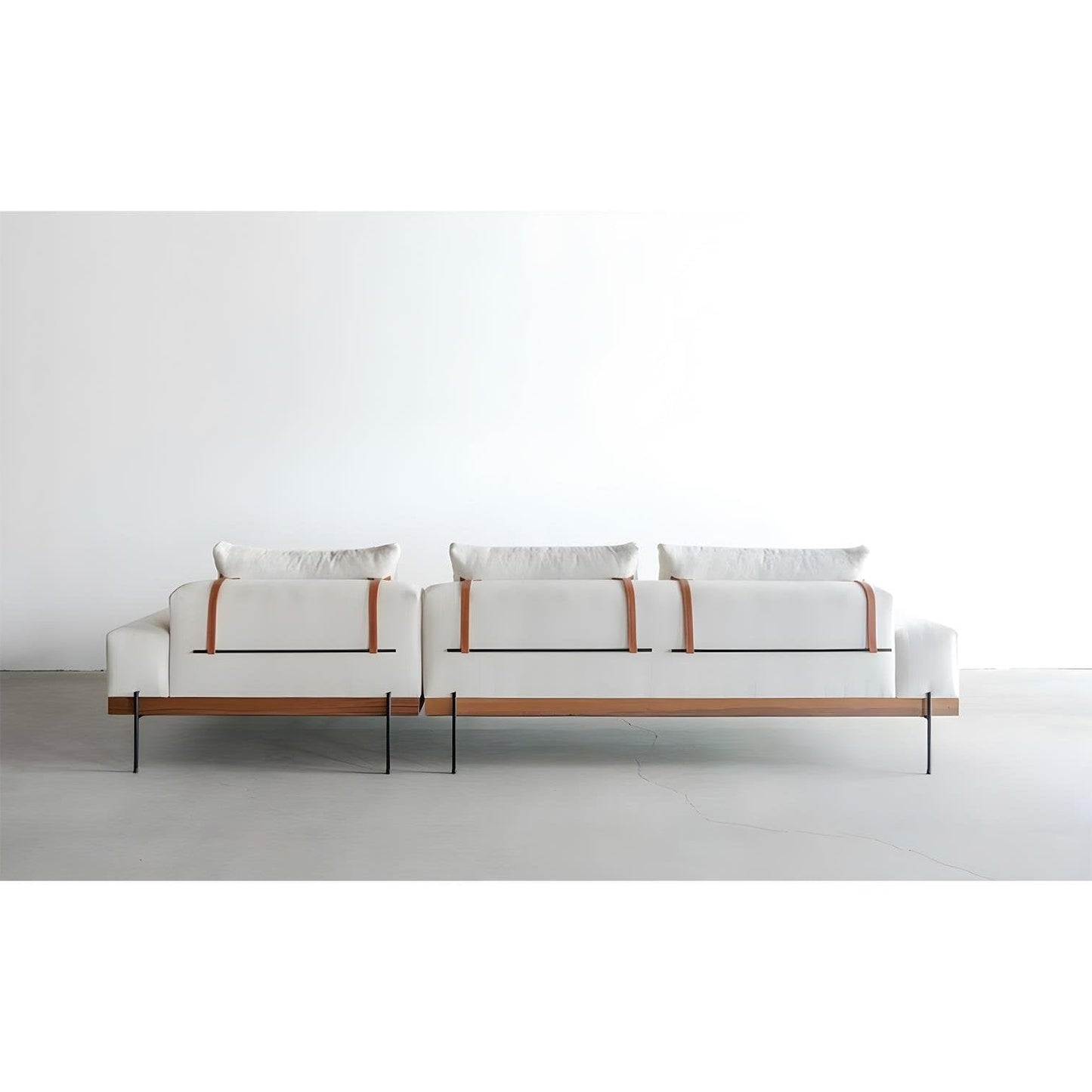 Beyaz Keten Sağ Köşe Koltuk - Soho 249