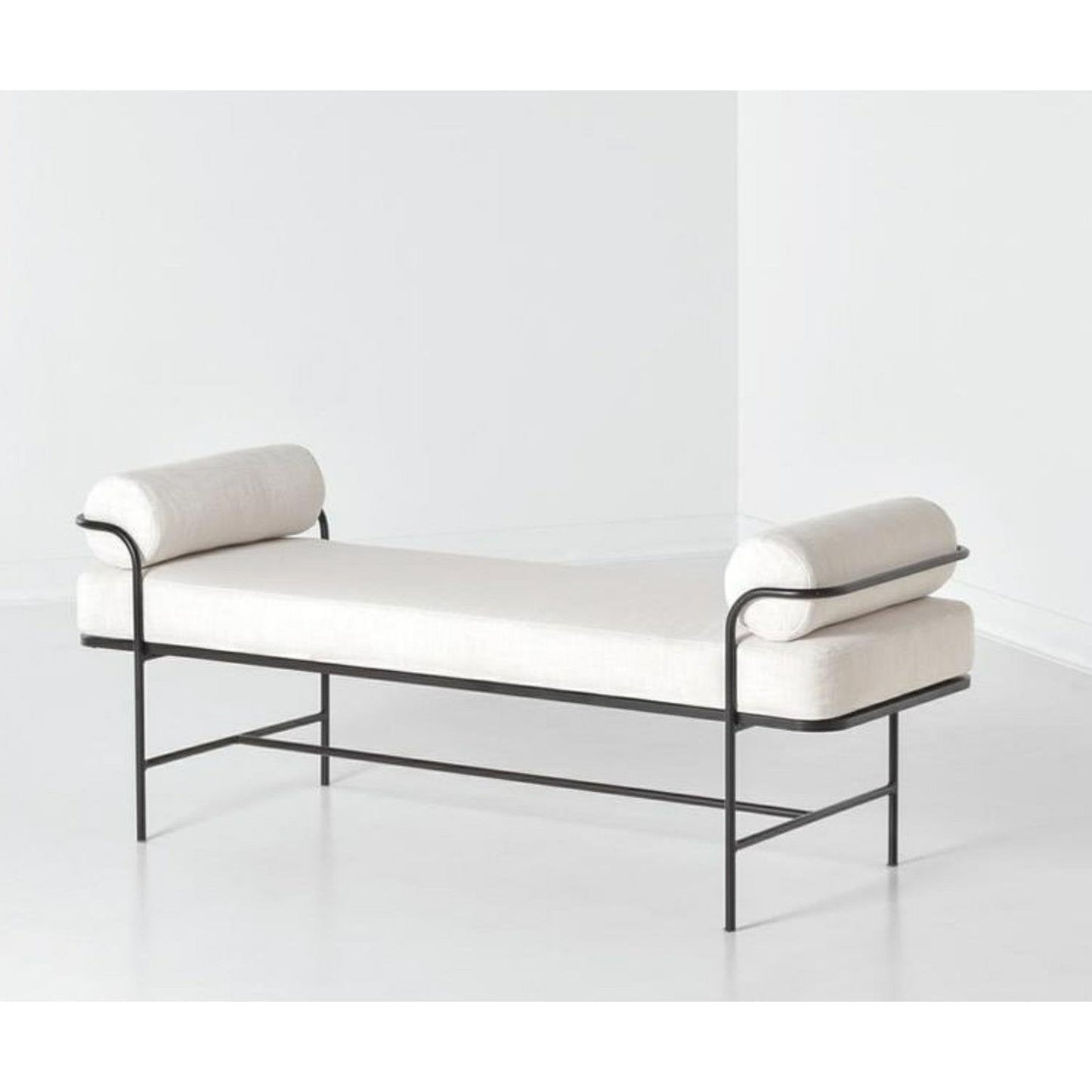 Metal İskeletli Keten Bench - Soho 281