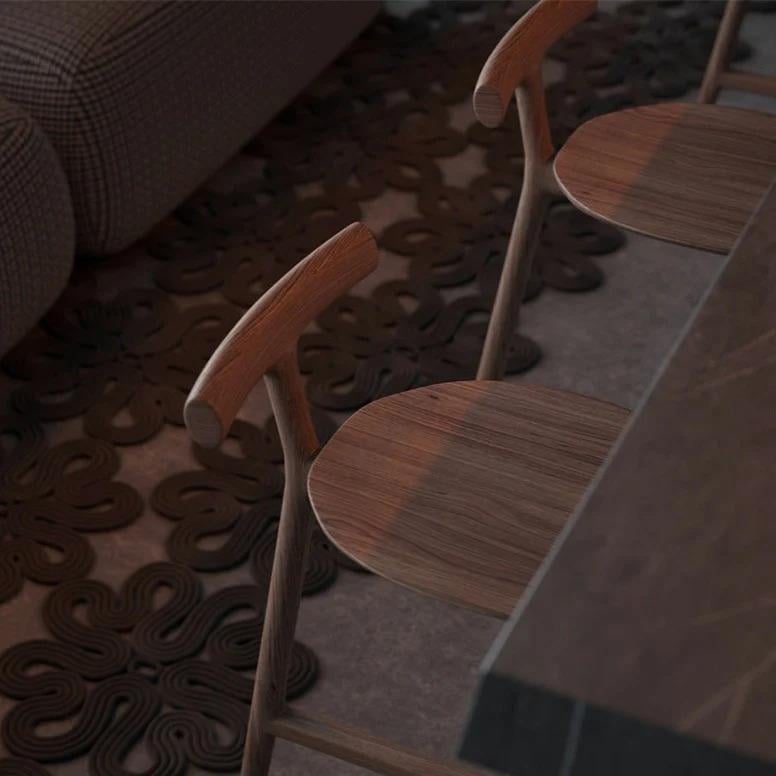 Doğal Ahşap Bar Sandalyesi - Soho 489