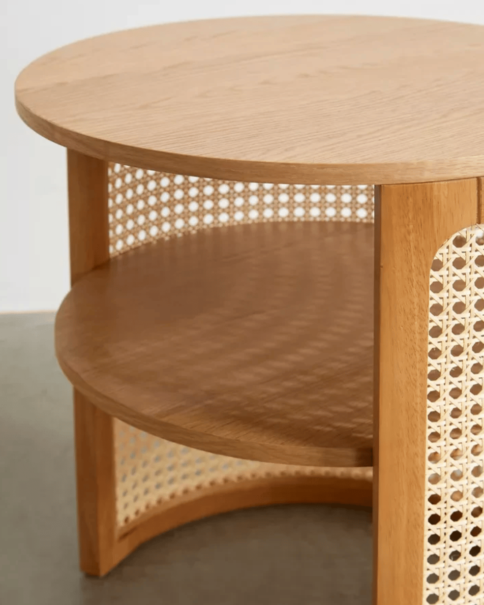 Doğal Ahşap Hazeran Yan Sehpa - Soho 502