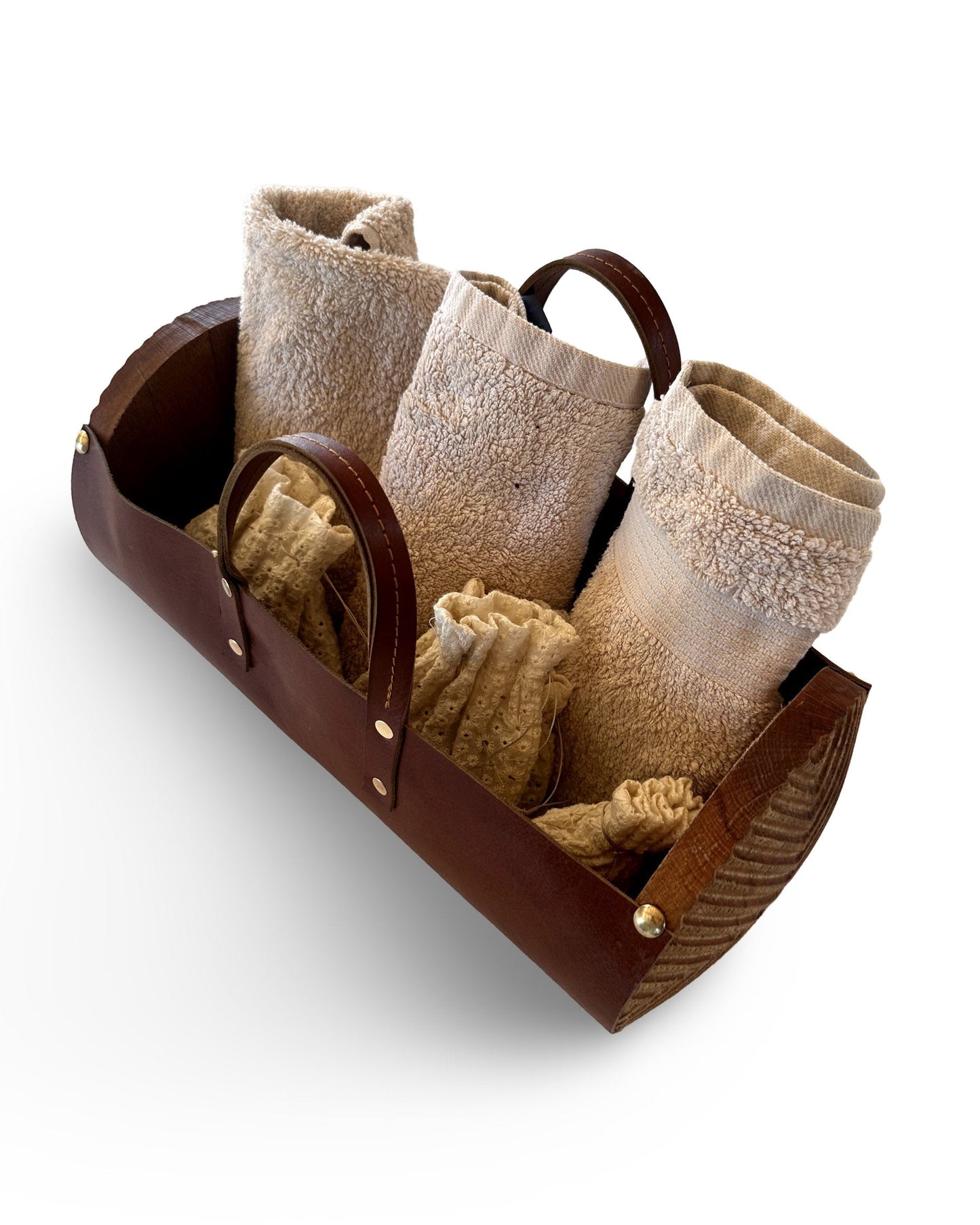 Deri/Ahşap Sepet - Soho 464