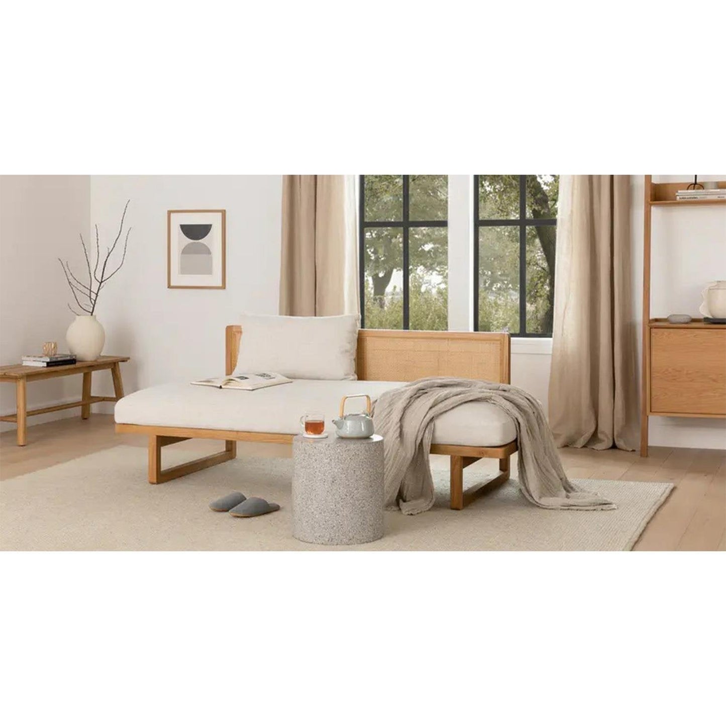 Doğal Ahşap Hazeran Daybed - Soho 325