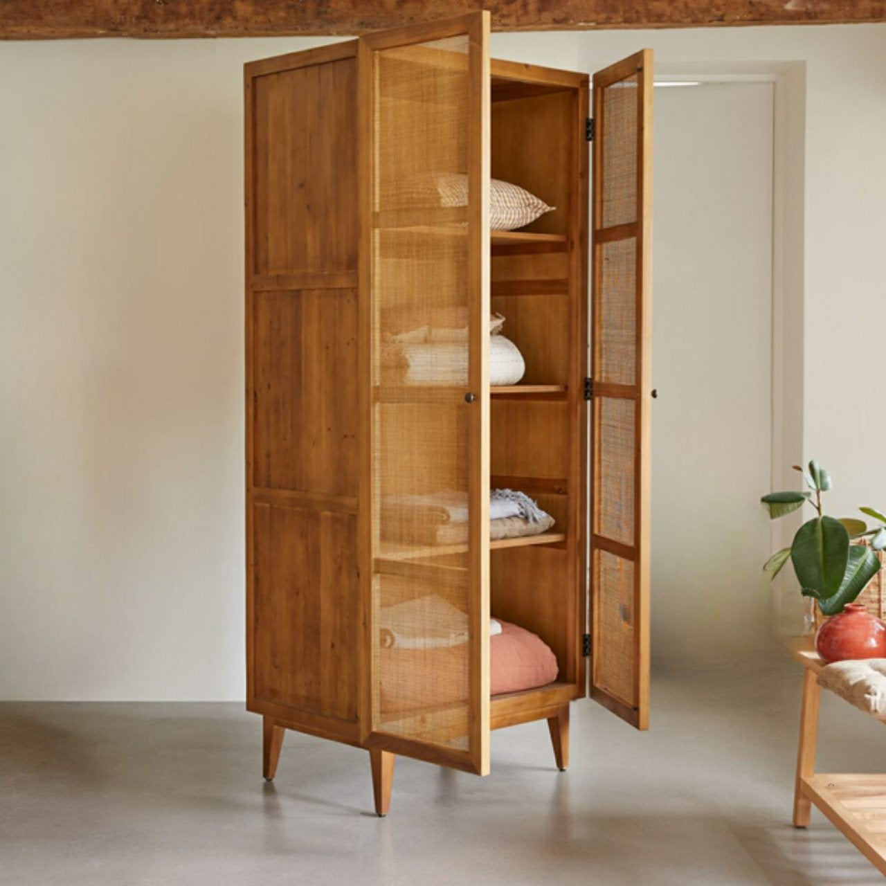 Doğal Ahşap Hazeran Dolap - Soho 330