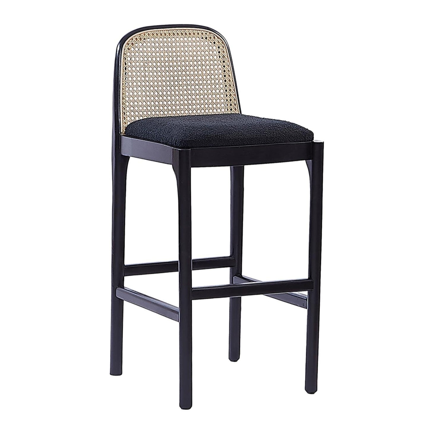 Doğal Ahşap Rattan Bar Sandalyesi - Soho 410