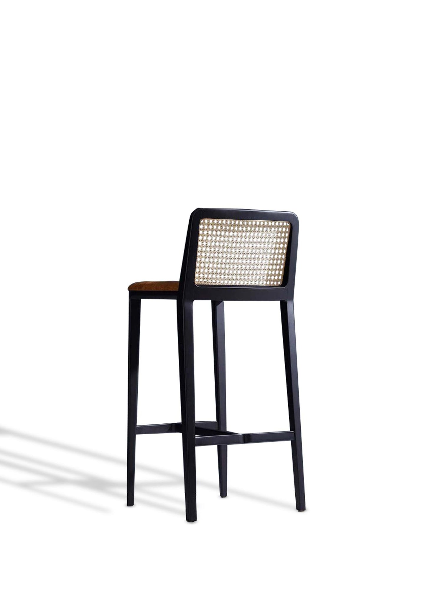 Doğal Ahşap - Deri Bar Sandalyesi - Soho 221