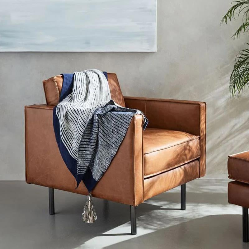 Gerçek Deri Kahverengi Tekli Koltuk - Soho 444