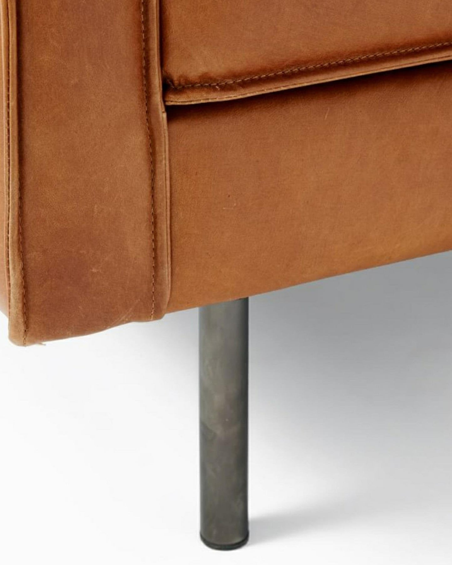 Gerçek Deri Kahverengi Üçlü Koltuk - Soho 301