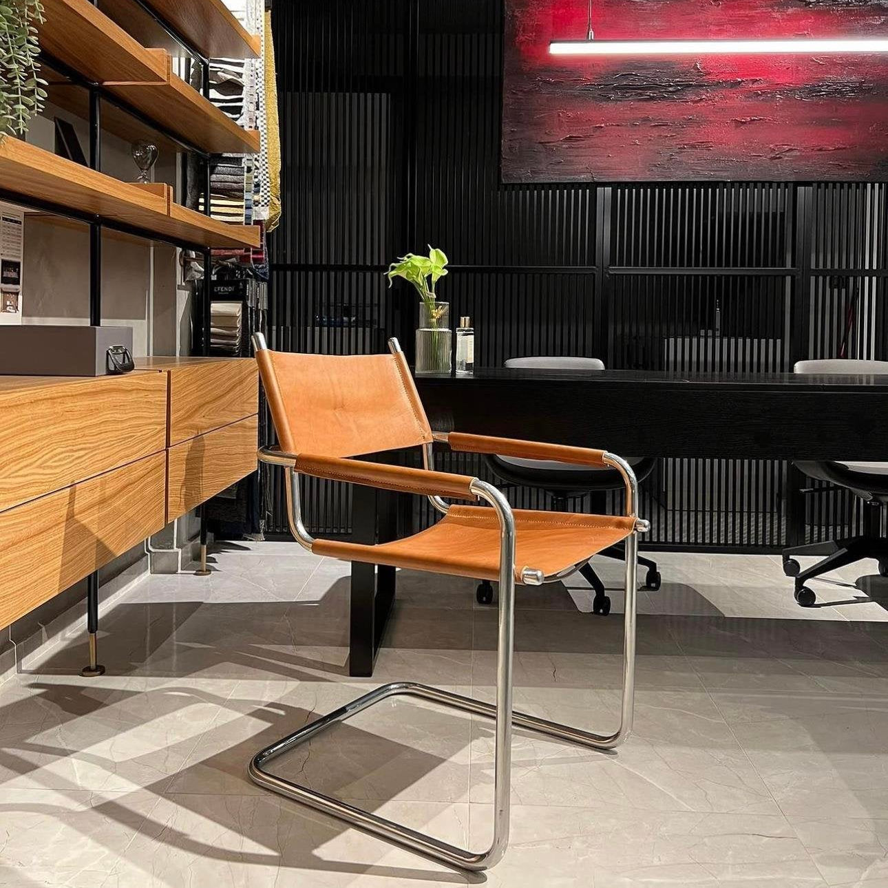 Gerçek Deri Krom Sandalye - Soho 217