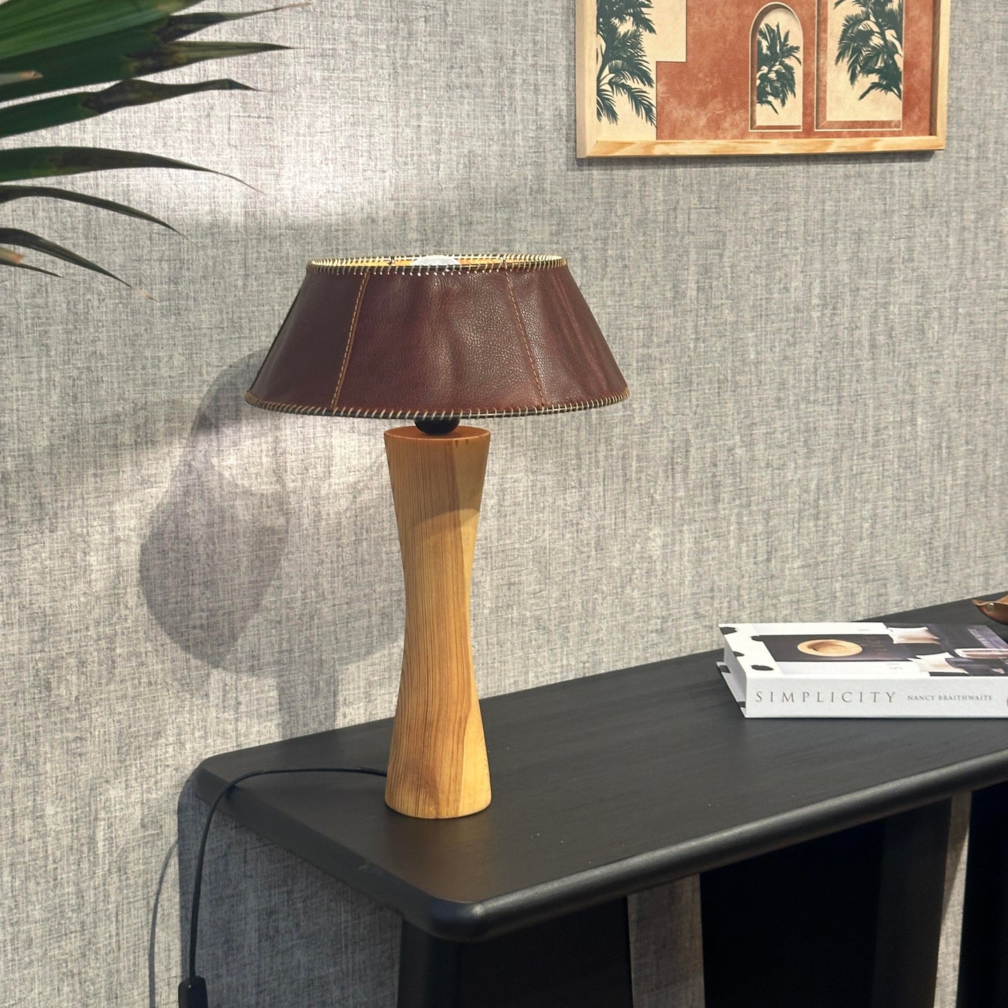 Gerçek Deri Tasarım Abajur - Soho 455