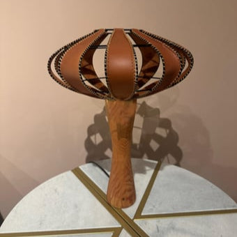 Gerçek Deri Tasarım Abajur - Soho 456