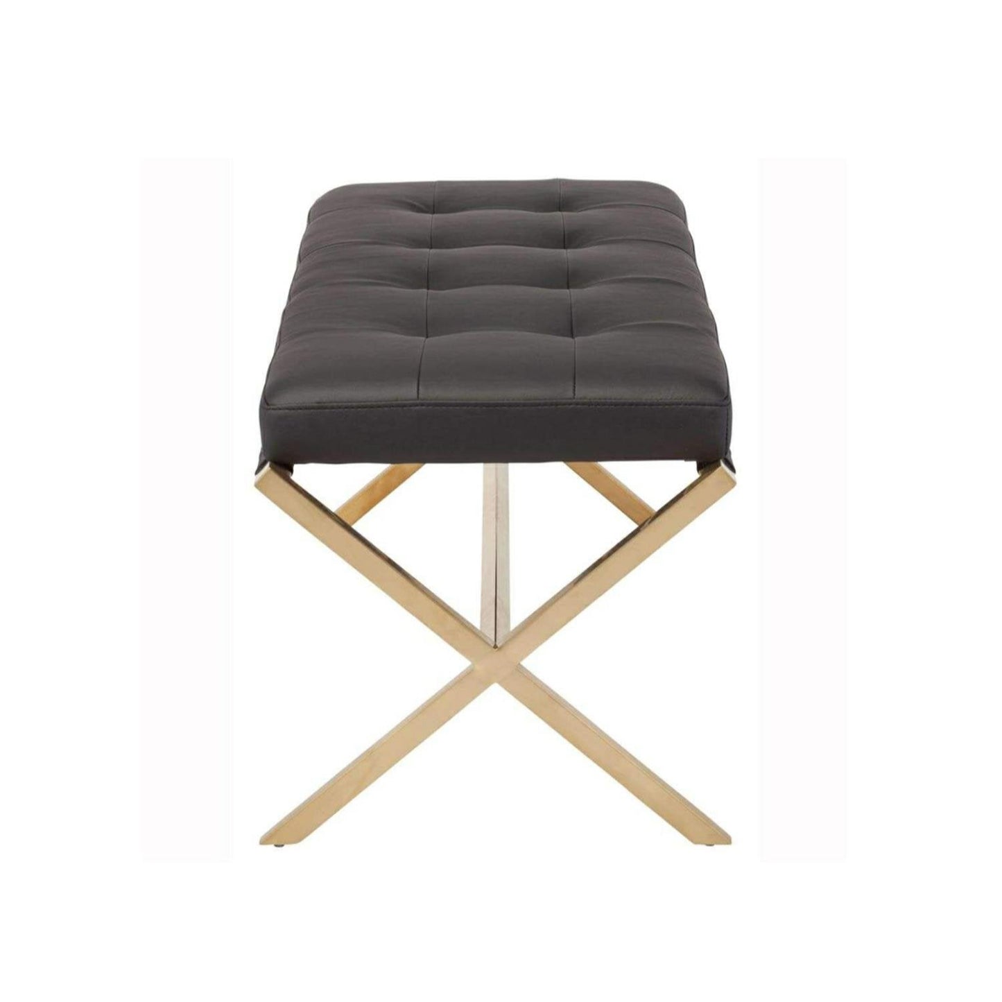 Gold Metal Deri Bench - Soho 269