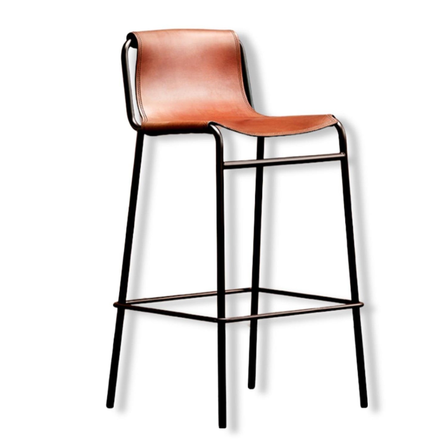 Kızıl Kahve Deri Bar Sandalyesi - Soho 399