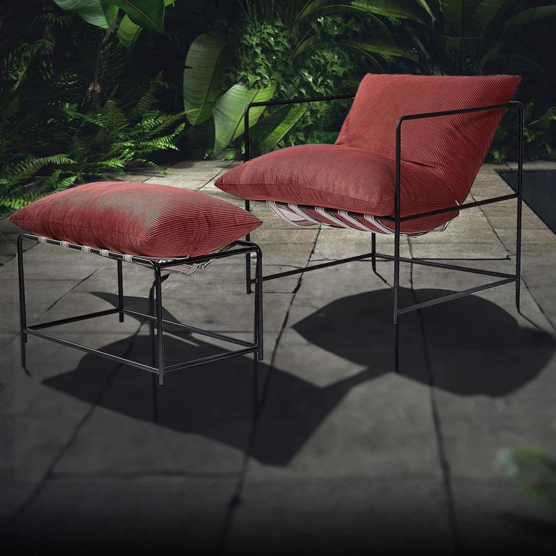 Metal Fitilli Kadife Berjer - Soho 405