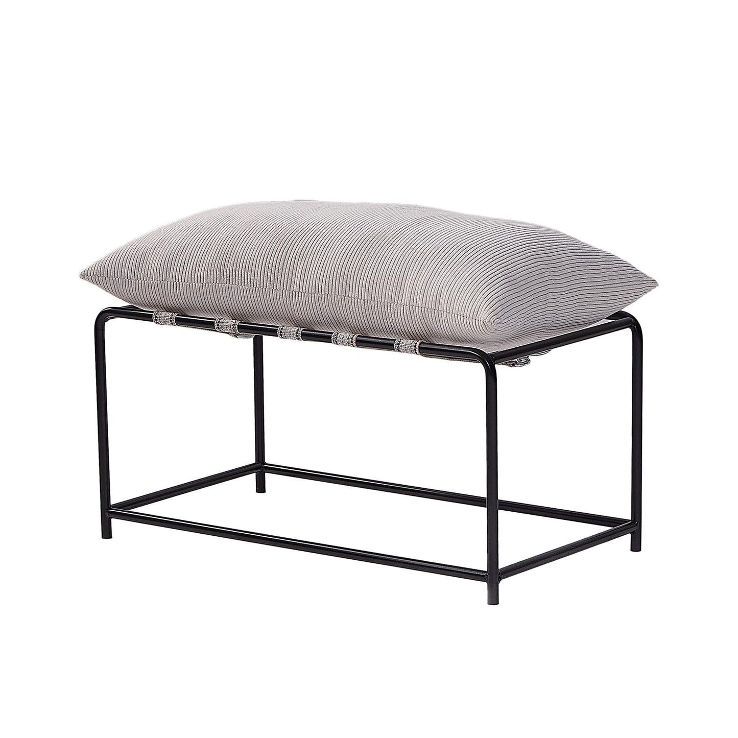 Metal Fitilli Kadife Puf - Soho 406