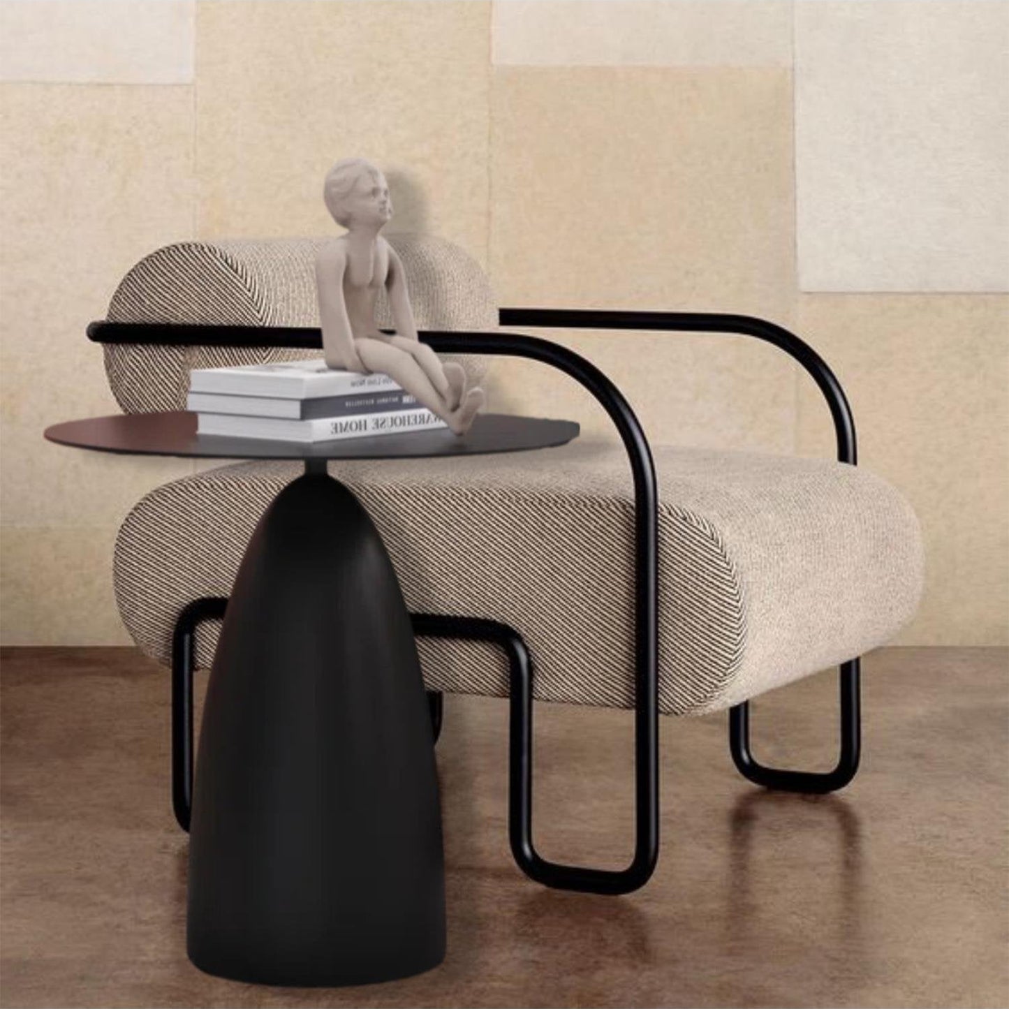 Siyah Ahşap Yan Sehpa - Soho 395