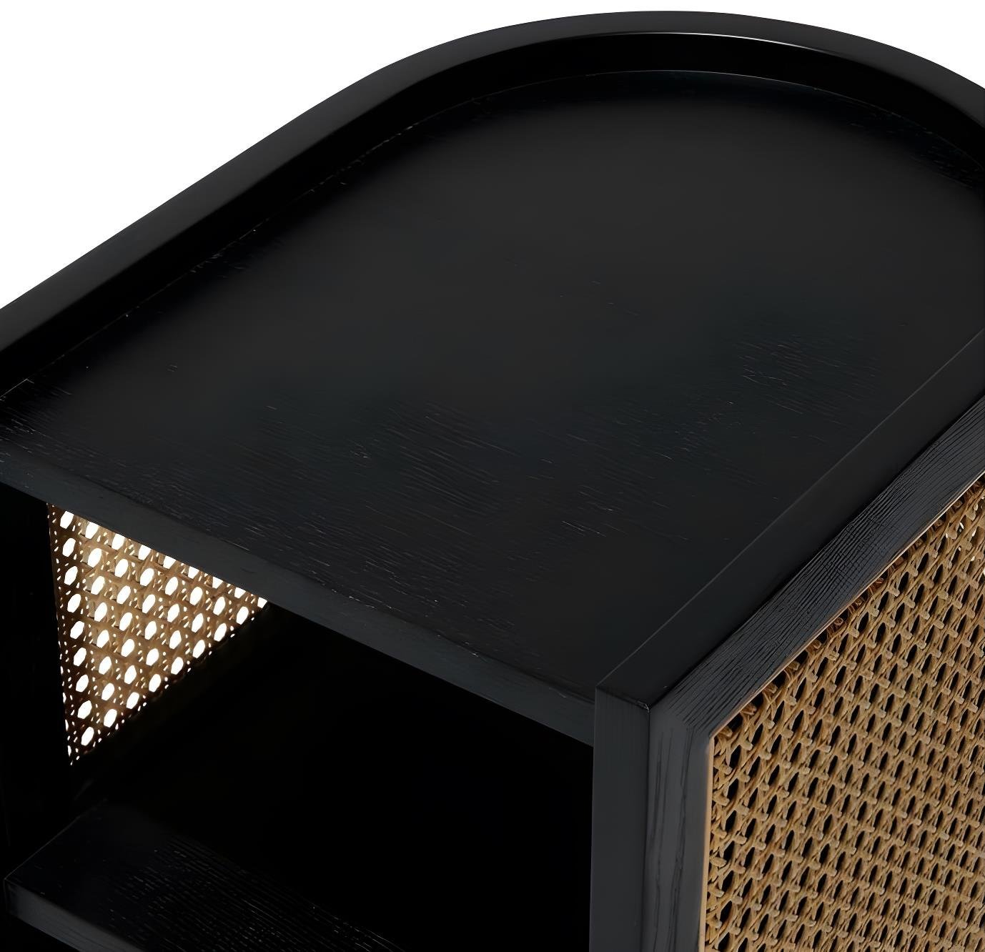 Siyah Doğal Ahşap Hazeran Yan Sehpa - Soho 236