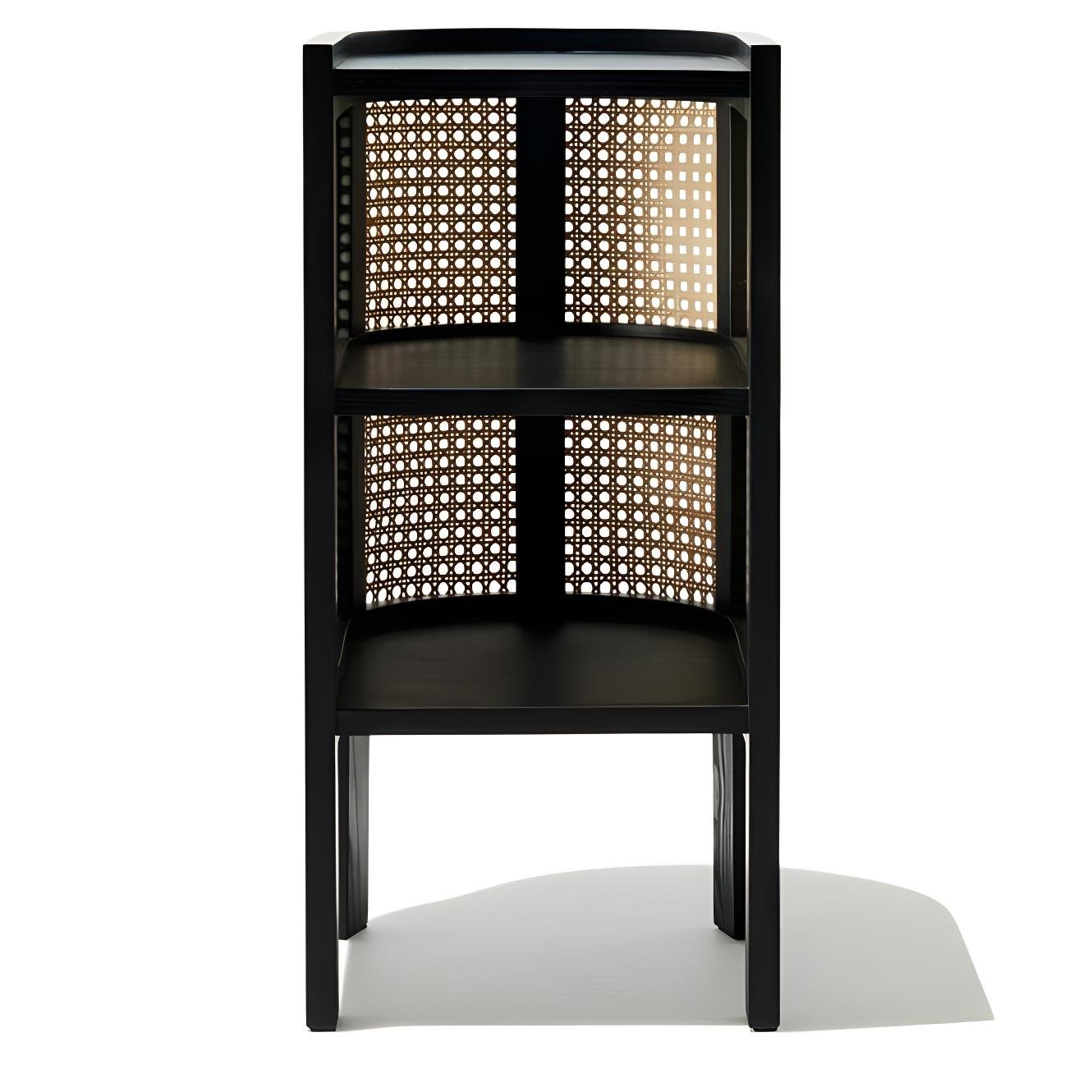 Siyah Doğal Ahşap Hazeran Yan Sehpa - Soho 236