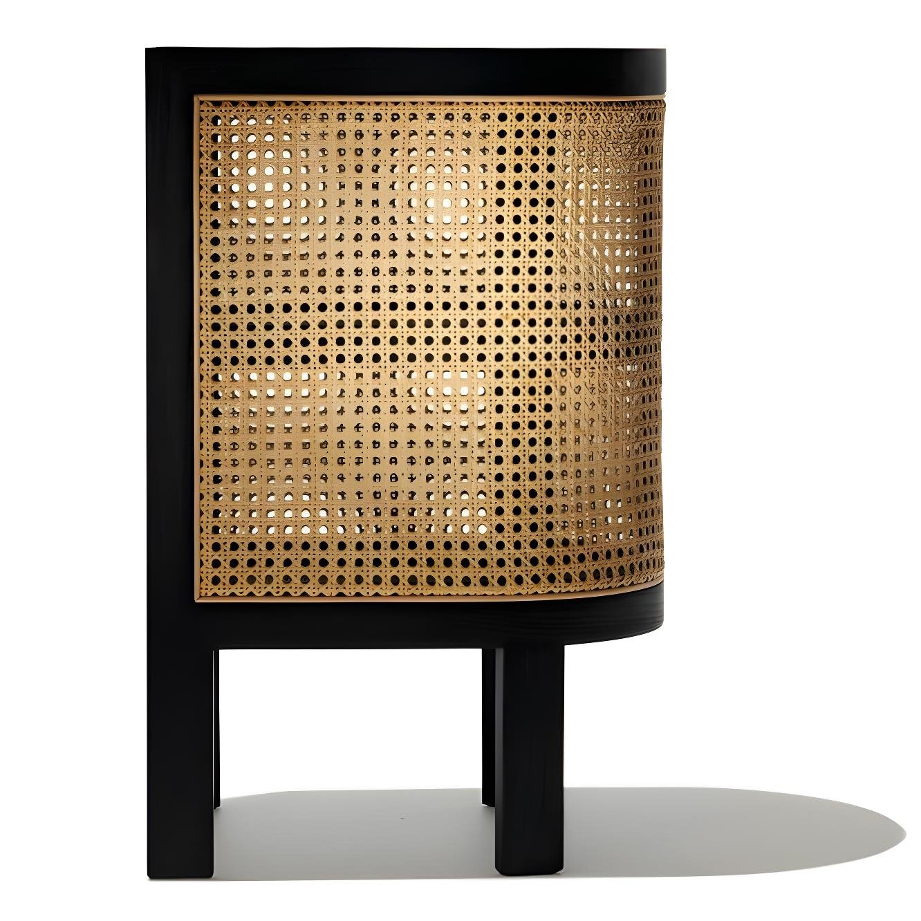 Siyah Doğal Ahşap Hazeran Yan Sehpa - Soho 236