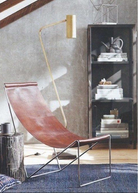 Metal Deri Şezlong - Soho 100