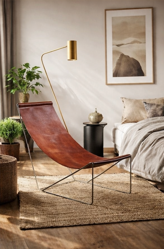 Metal Deri Şezlong - Soho 100