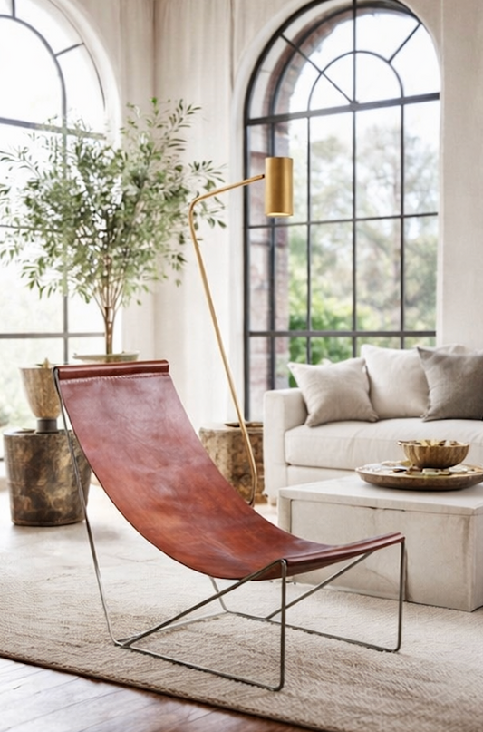 Metal Deri Şezlong - Soho 100