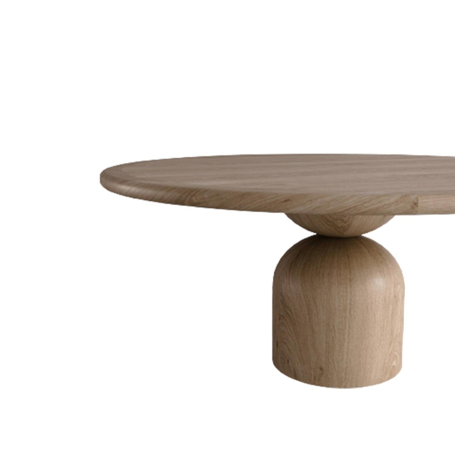 Yuvarlak Doğal Ahşap Yemek Masası - Soho 298