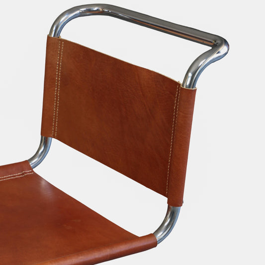 Gerçek Deri Krom Sandalye - Soho 219