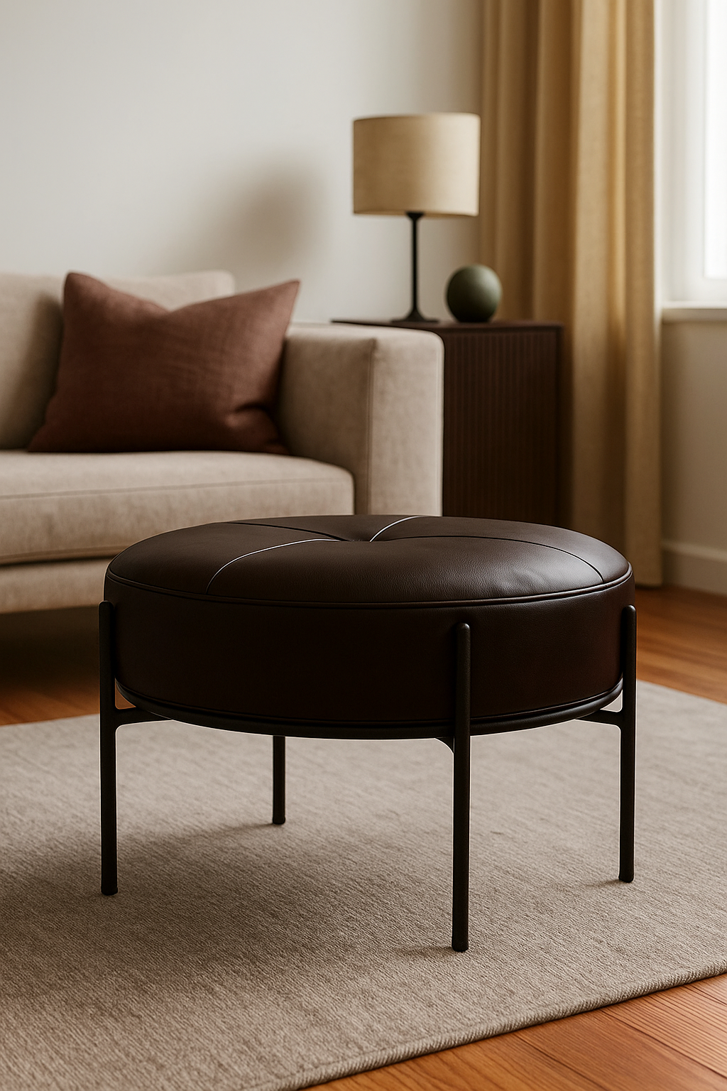 Gerçek Deri Puf - Soho 487