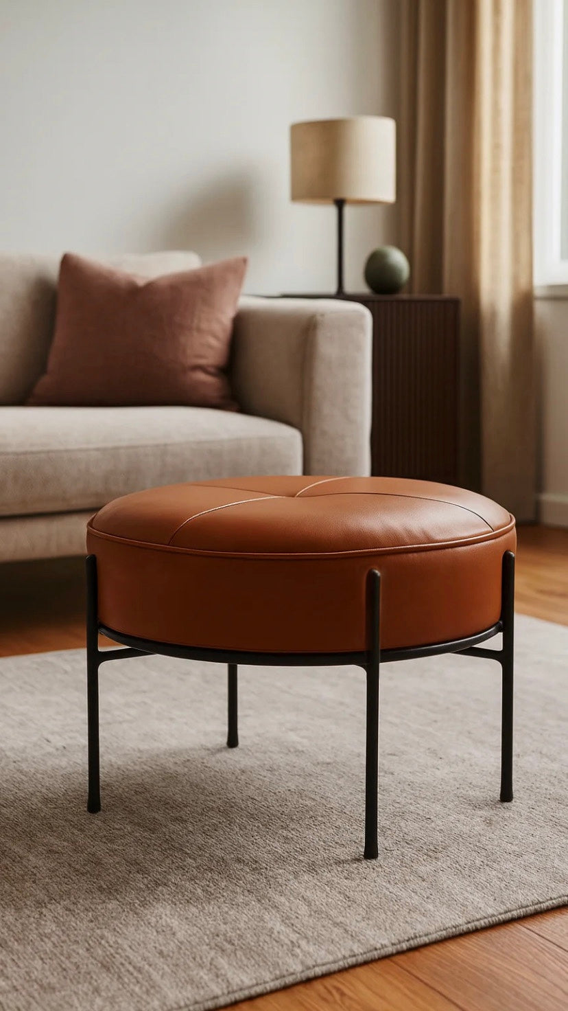 Gerçek Deri Puf - Soho 487