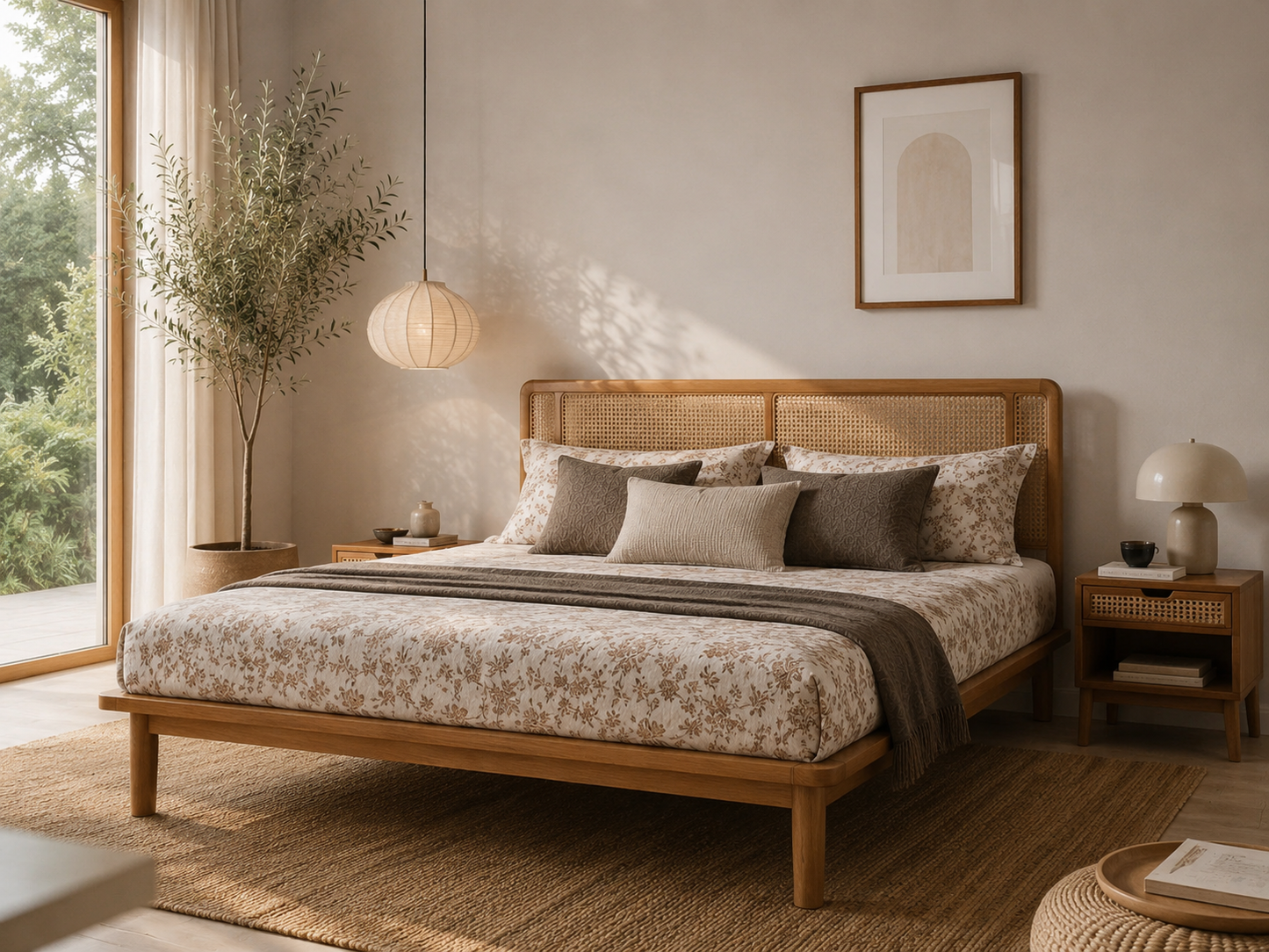 Doğal Hazeran Ahşap Karyola - Soho 277